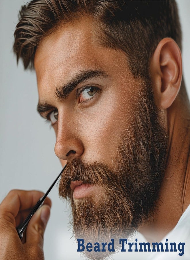 Zoolinn Sharp Stainless Steel Shears - Black - Professional Beard & Mustache Scissors for Precise Trimming of Facial Hair, Eyebrows, and Mustache - Image 5